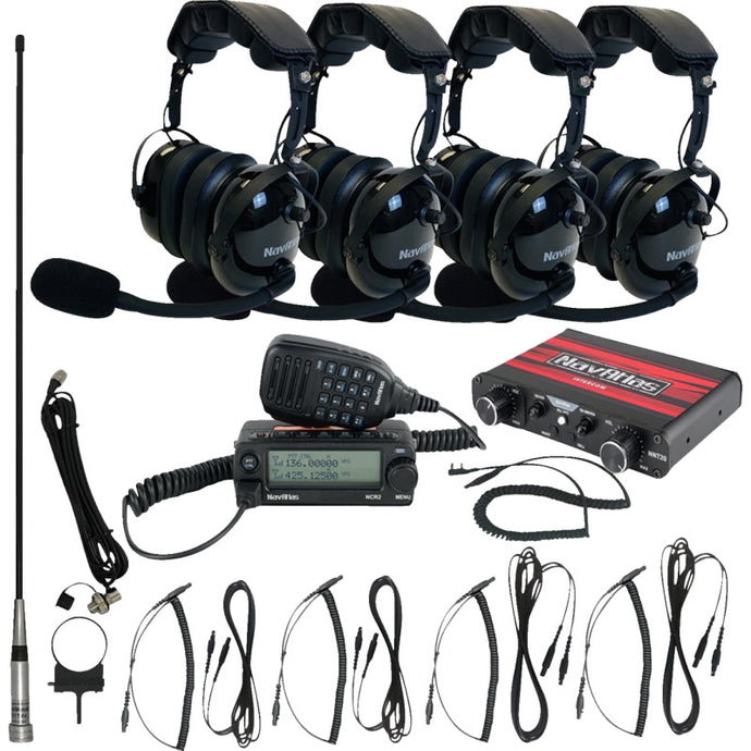 Navatlas NI2ROHBK4 Wide Kit with Over the Head Headset - Four Premium Headsets - Black