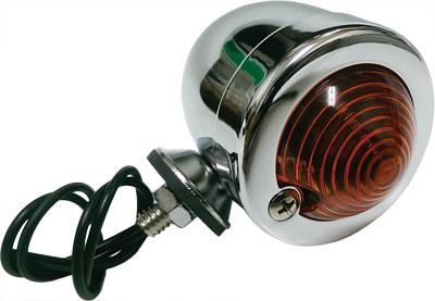 Harddrive 201037 Single Filament Bullet Marker Light - Chrome - Amber Lens