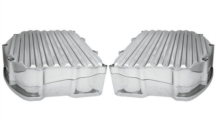 Covingtons C1282-C Finned Panhead-Style Valve Covers - Chrome