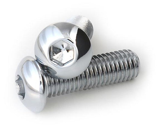 Drag Specialties DS192322 Button-Head Bolts - 1/4in.-20 x 1 3/4in.