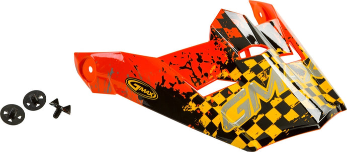 G-Max Visor with Screws for MX-46Y Anim8 Helmets - Orange/Yellow/Silver - YS-YL