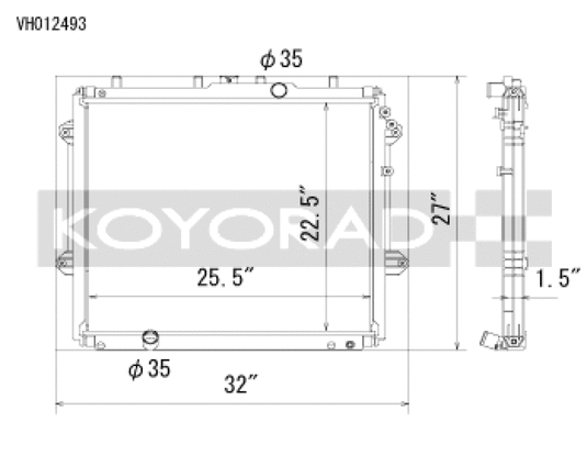Koyo VH012493 KOY Racing Radiators
