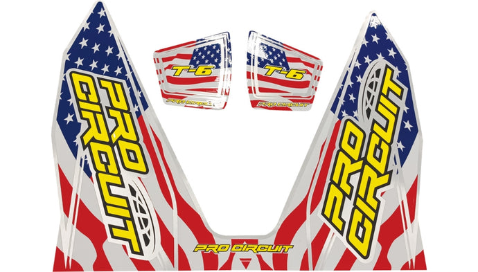 Pro Circuit DC22T6-SS T-6 Exhaust Decal - Stars and Stripes