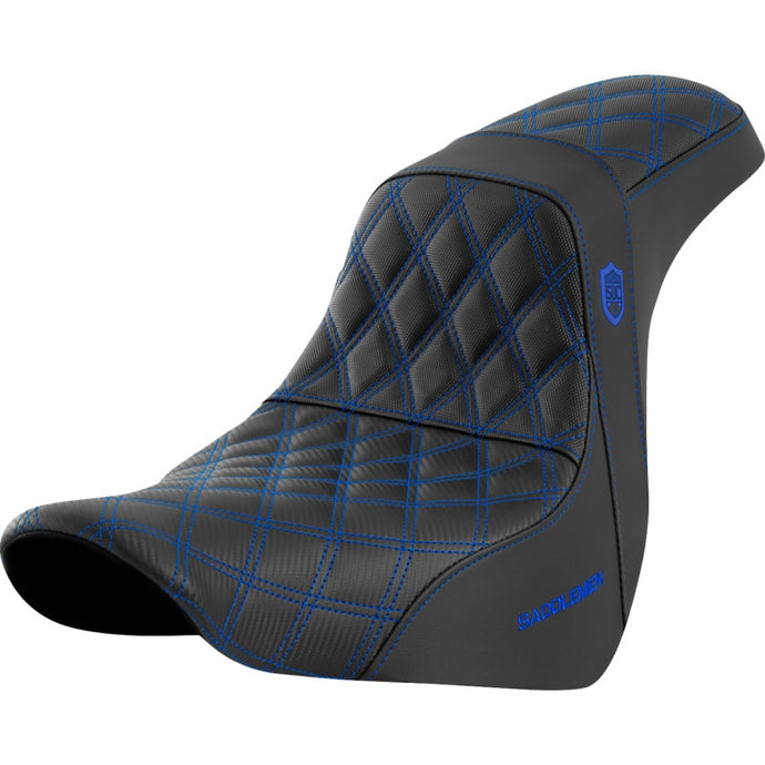 Saddlemen SC81829BLU Pro Series SDC Performance Gripper Seat without Drivers Backrest - Blue Stitching