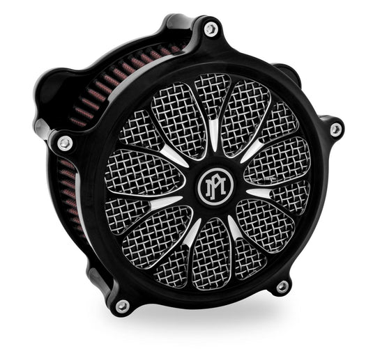 Performance Machine 0206-2010HEA-BM Heathen Universal Super Gas Air Cleaner Faceplate - Contrast Cut