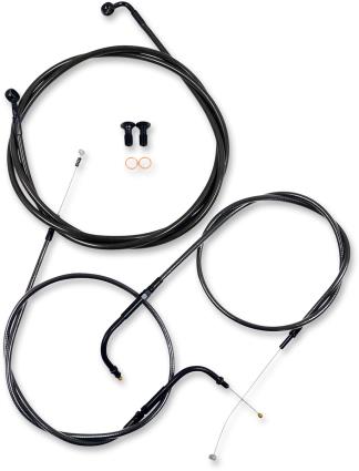 La Choppers LA-8012KT-16M Cable/Brake Line Kit - 15in.-17in. Ape Hangers - Midnight