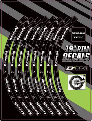 Dcor 40-80-201 Rim Decal - Kawasaki 19in. - Rear