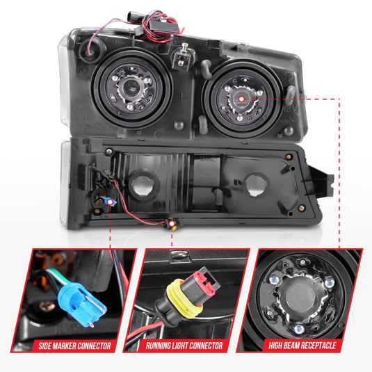 Anzo 111502 ANZ Crystal Headlights