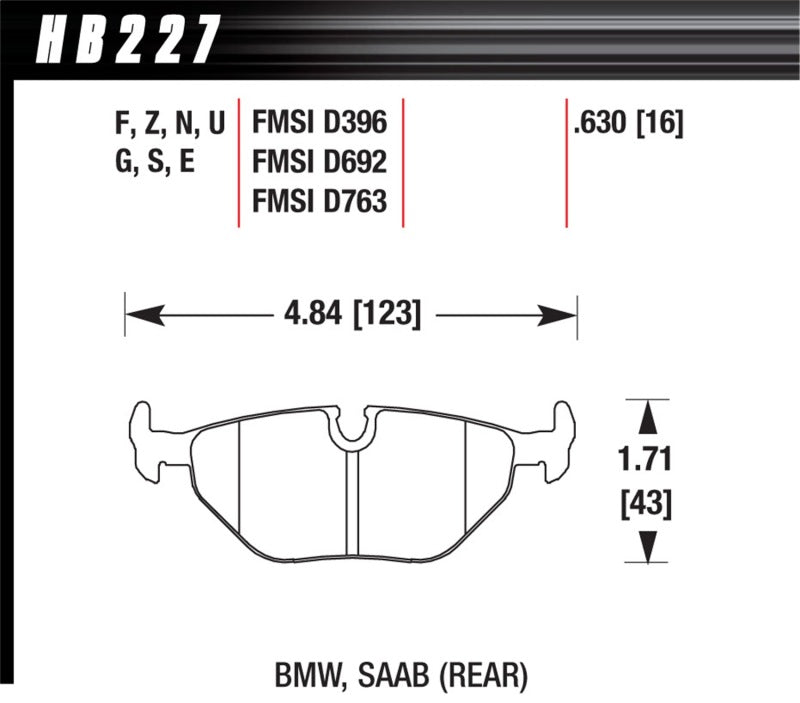 Load image into Gallery viewer, Hawk Performance HB227B.630 HAWK HPS 5.0 Brake Pad Sets
