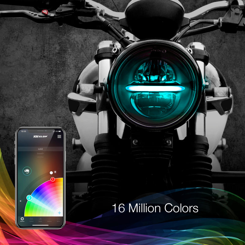 Load image into Gallery viewer, Xkglow XK-5IN-KIT-W XKG Moto Headlights
