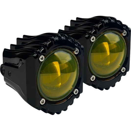 Custom Dynamics SD-FOG-6Y Universal Shark Demon High Performance LED Fog Light - Yellow