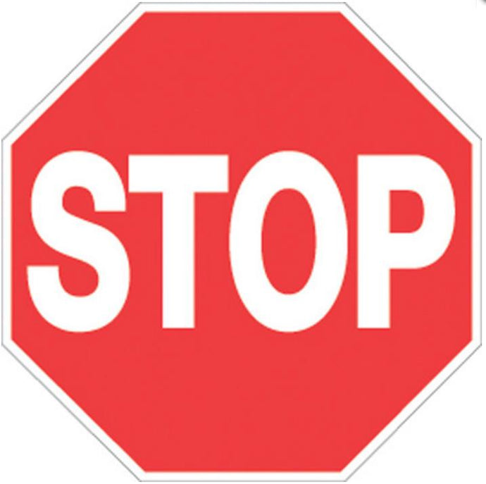 Voss 421 ST RR 12x12in. Reflective Trail Sign - Stop (Red)