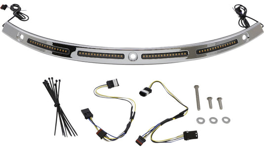 Custom Dynamics 2040-2823 Windshield Trim with LED Turn Signals - Chrome - Sequiential Turn Signal