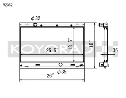 Koyo V2362 KOY Racing Radiators