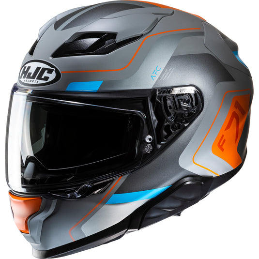 Hjc F71 Arcan Helmet (Small, Semi-Flat Blue/Dull Orange (MC-27SF))
