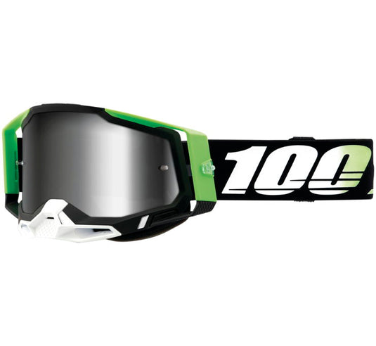 Kalkuta/Black/White/Green / Silver Mirror Lens