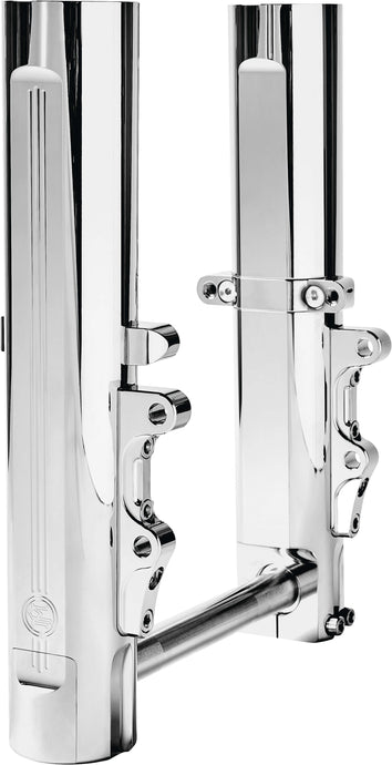 Performance Machine 0208-2173-CH Phatour 180 Front Wide Tire Kit - Dual Disc - Chrome