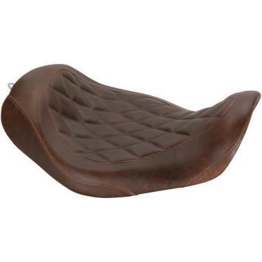 Mustang 76706 Wide Tripper Solo Seat - Diamond Stitch - Brown