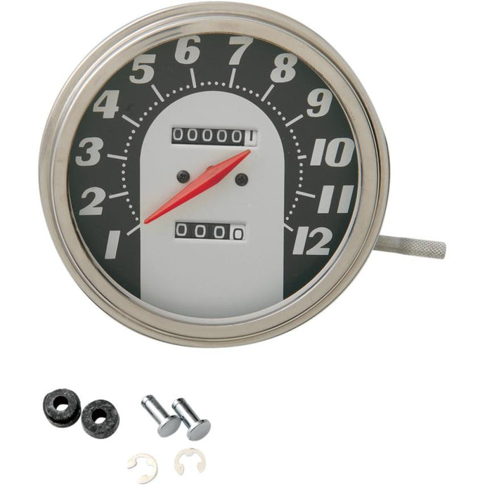 Drag Specialties DS-243883 5in. Dash Mount 1:1 Speedometer - 62-67 Face