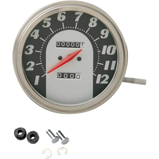 Drag Specialties DS-243883 5in. Dash Mount 1:1 Speedometer - 62-67 Face
