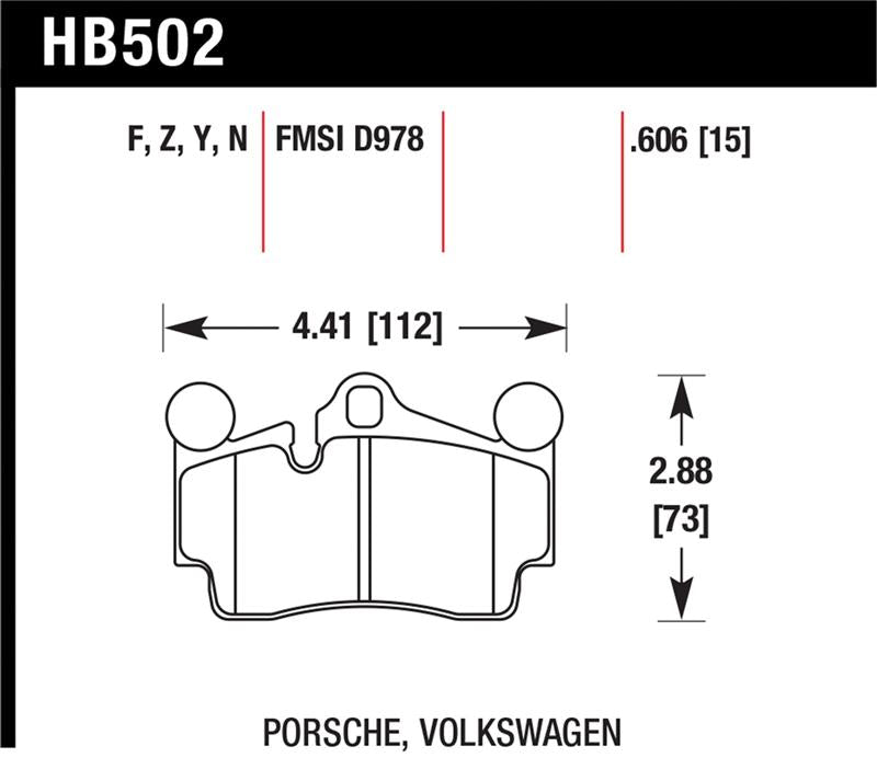 Load image into Gallery viewer, Hawk Performance HB502B.606 HAWK HPS 5.0 Brake Pad Sets
