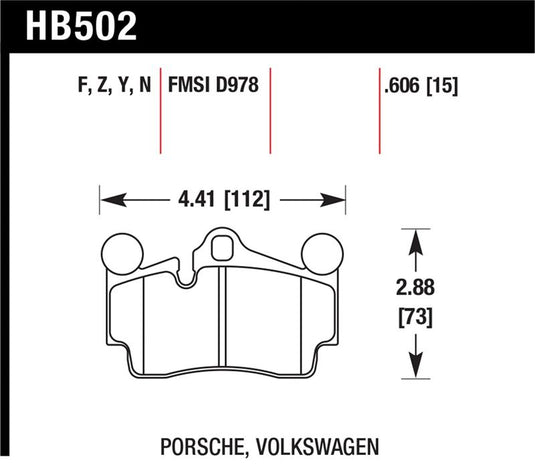Hawk Performance HB502B.606 HAWK HPS 5.0 Brake Pad Sets