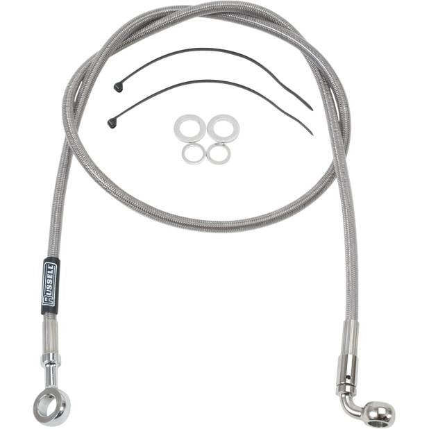 Russell R08970 Pro Swivel Universal Brake Hose - Stainless Steel - 7/16in.,Straight Upper Banjo - 40in. Length