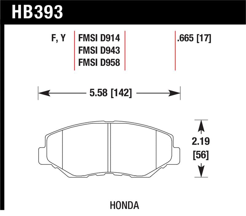 Load image into Gallery viewer, Hawk Performance HB393F.665 HAWK HPS Brake Pad Sets

