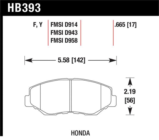 Hawk Performance HB393F.665 HAWK HPS Brake Pad Sets