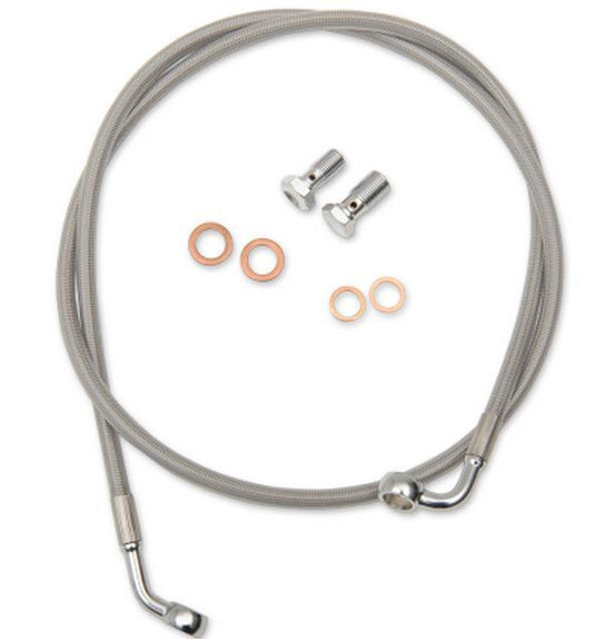 La Choppers LA-8211B13 Stainless Steel Brake Line Kit - 12-14in. Ape Hangers
