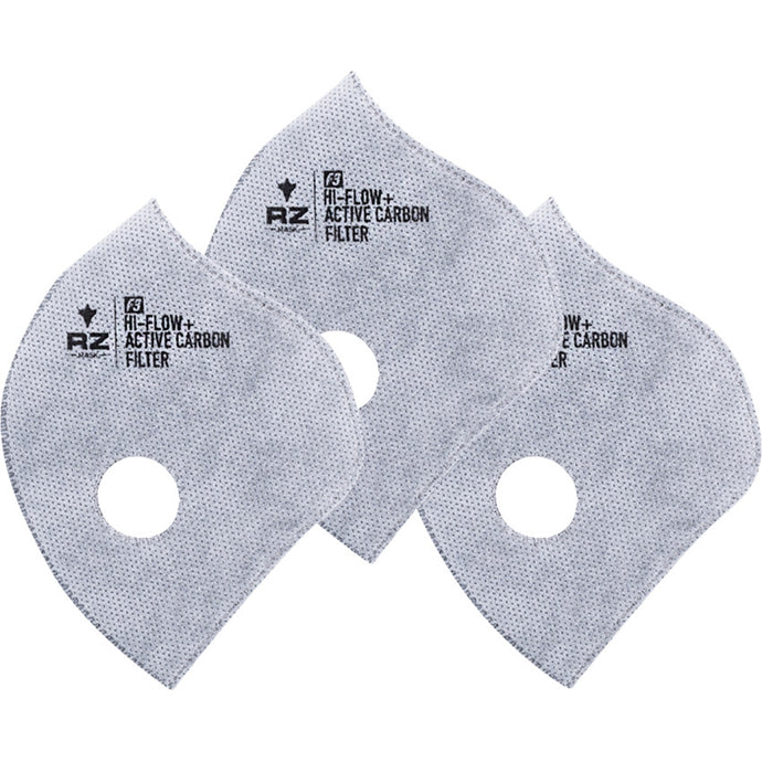 Rz Mask F3 Carbon and High Flow Replacement Face Mask Filters - Md - 3Pk