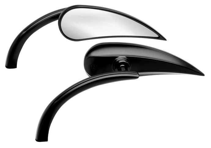 Arlen Ness 13-400 Micro Die-Cast Rad II Teardrop Mirror - Left - Black