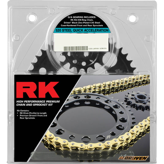 Rk 4107-099PGX Quick Acceleration Chain and Sprocket Kit - Gold