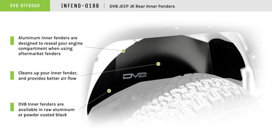 Dv8 Offroad INFEND-01RB DVE Inner Fender Liners