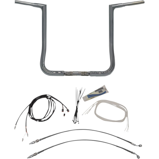 Fat Baggers, Inc. 709216 1-1/4in. EZ Install Handlebar Kit with Flat Top Handlebars - Chrome