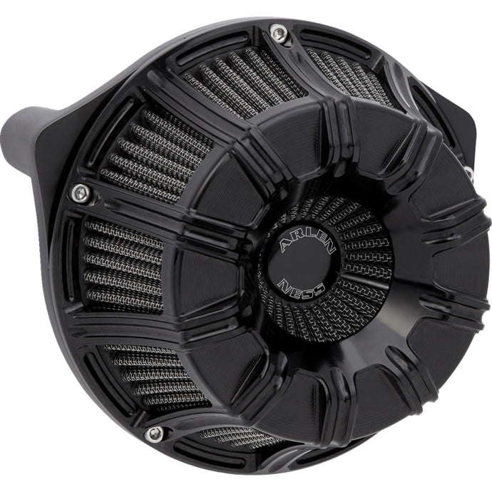 Arlen Ness 600-220 Inverted Series Air Cleaner Kit - 10-Gauge - Black Anodized