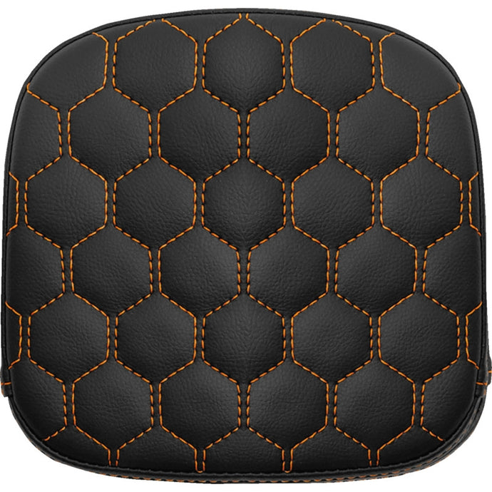 Saddlemen 040749ORA Sissy Bar Pad for Step-Up HC Seats - Grasvestone with Orange Stitching