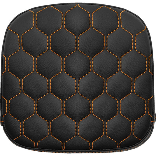 Saddlemen 040749ORA Sissy Bar Pad for Step-Up HC Seats - Grasvestone with Orange Stitching