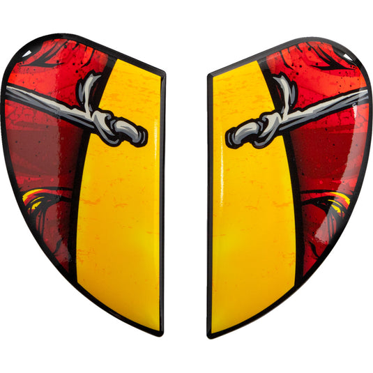 Icon Side Plates for Airflite Helmets - Brozak Red