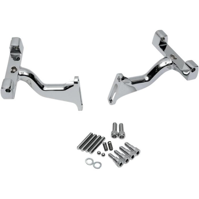 Drag Specialties 1621-0394 Raised Passenger Floorboard Mounts - Chrome