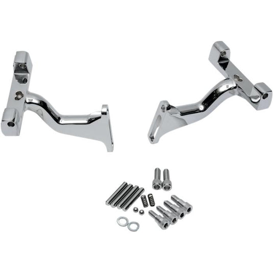 Drag Specialties 1621-0394 Raised Passenger Floorboard Mounts - Chrome