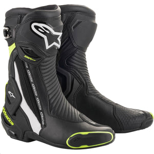 Alpinestars SMX Plus Non-Vented Boots Black/White/Yellow Fluorescent Black