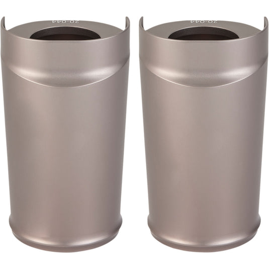 Arlen Ness 20-005 Smooth Fork Boot Covers - Standard - Titanium Anodized