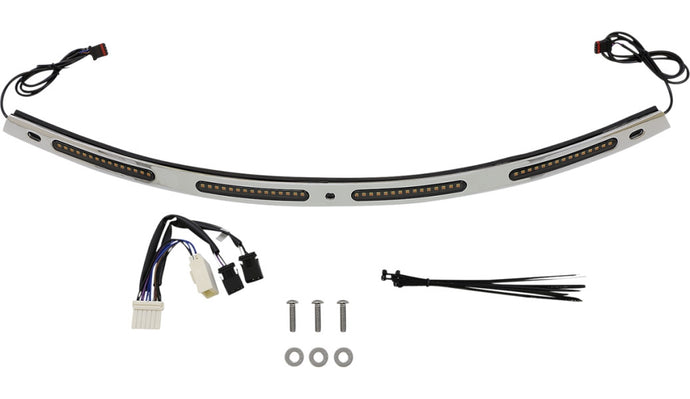Custom Dynamics CD-WT2-SEQ-05-C Windshield Trim with LED Turn Signals - Chrome - Sequiential Turn Signal