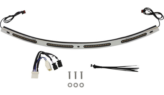 Custom Dynamics CD-WT2-SEQ-05-C Windshield Trim with LED Turn Signals - Chrome - Sequiential Turn Signal