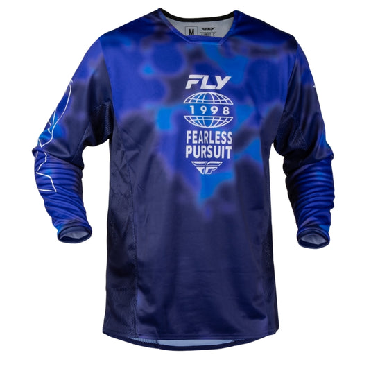Fly Racing Kinetic Blur Jersey (Large, Blue/Navy)