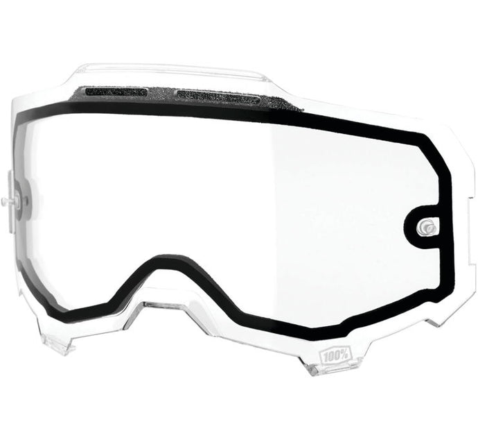 100% Replacement Lens for Armega Goggles - Dual Pane Vented Clear
