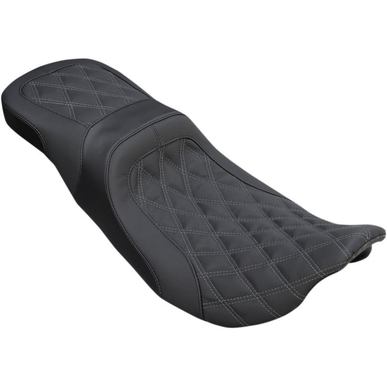 Danny Gray 22-411DIA Weekday 2-Up XL Seat - Double Diamond Stitch with Charcoal Gray Thread