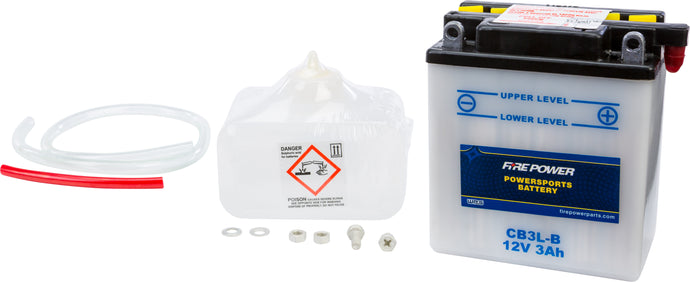 Fire Power CB3L-B Conventional 12V Heavy Duty Battery With Acid Pack