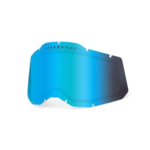 100% Replacement Dual Pane Vented Lens for RC2/AC2/ST2 Goggles - Mirror Blue Lens